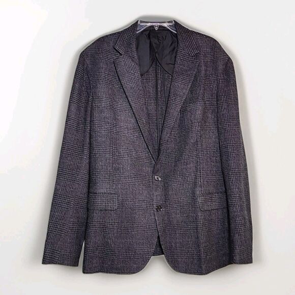NEW Ralph Lauren Purple Label Blazer 46 R Hadley Hand Tailored Plaid Wool Jacket - Picture 3 of 16